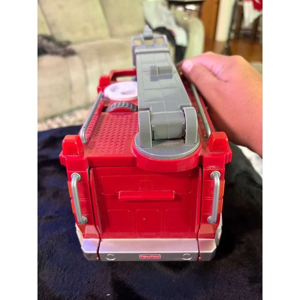 Fisher-Price Imaginext City Fire Truck Red Rescue Vehicle with Accessories